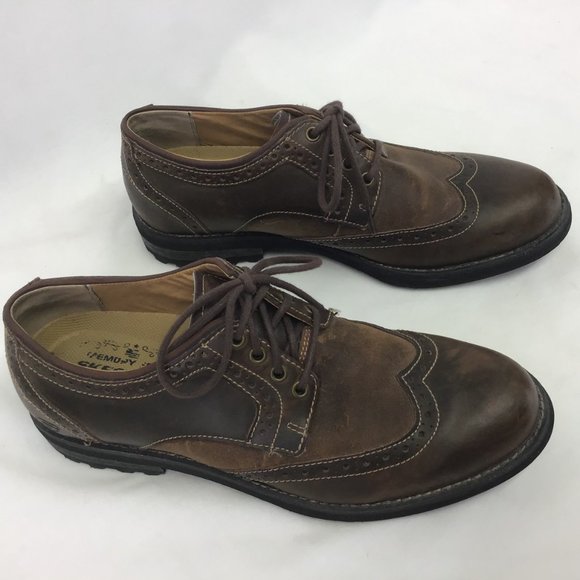 Skechers Men Shoes Brown Wing Tip Oxfords 8M - Picture 5 of 8